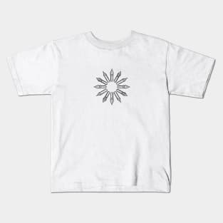 Dip Pen Nibs Circle (Black and White) Kids T-Shirt